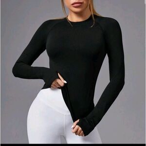 Sport Studio Seamless Thumb Hole Sports T-Shirt Gym Top NWOT